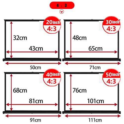 Pantalla manual 4K proyección 50 pulgadas para oficina miniatura 7