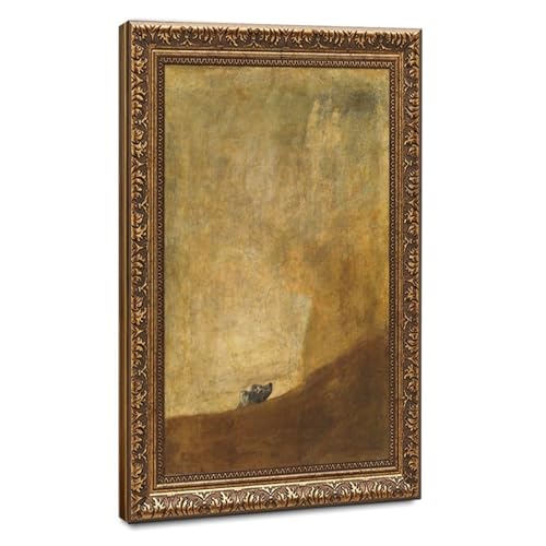 Francisco De Goya Le Chien Toile Haute Définition avec Cadre en Bois Peinture d'Art