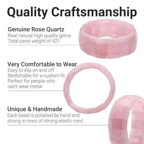 SHOP LC DELIVERING JOY Birthstone Bracelets for Women Trendy - Friendship Charm Cuff Gemstone Bracelets for Men - Bangle Boho Stretch Beaded Jewelry for Anxiety & Stress Birthday Gifts for Women4