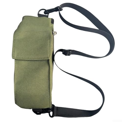 Axorafow Riñonera cruzada para hombres y mujeres, de tela Oxford, bolsa para teléfono móvil, para llevar viajes, senderismo, ciclismo, deportes al aire libre (verde)