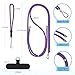 takyu Phone Lanyard, 2 Pack Adjustable Cell Phone Lanyard Crossbody Neck Strap & 2 Pack Wrist Strap with Tether Tabs Compatible for iPhone Android Smartphones- DarkPule Black