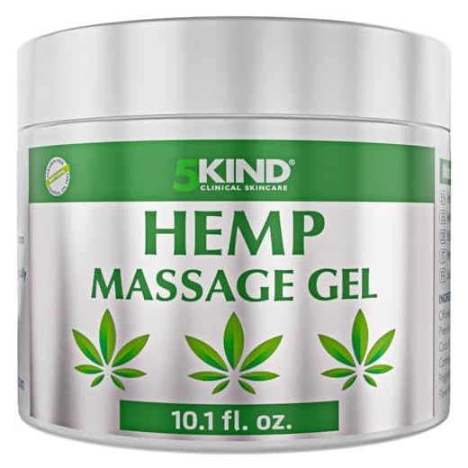 Aktivt smärtlindrande gel av hampa för leder & muskler - Kraftfullt verkande hampaolja med formula rik på naturliga extrakt av 5Kind. Lindring för fötter, knän, rygg, axlar (300 ml)
