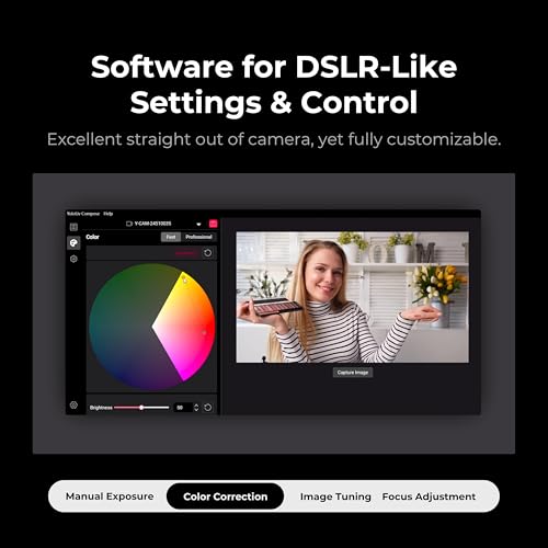 Image of YOLOLIV YoloCam S3, 4K Streaming Webcam, DSLR-Like Control, Cinematic Effects, 4X Zoom, HDR, Uncompressed Video, Optimized PD AutoFocus | USB-C for PC & Mac