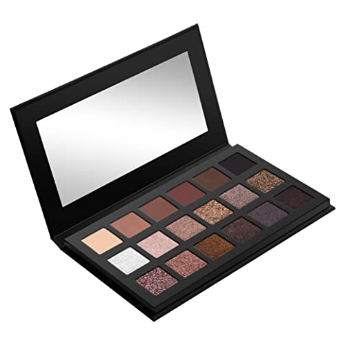 Lorac Pro Matte & Shimmer Eyeshadow Palette, Noir | Glitter | Mirror Compact | Cruelty Free, Gluten Free, Vegan #TOP4