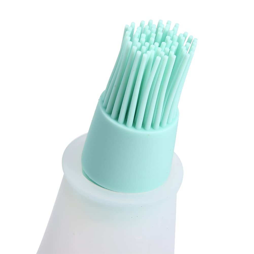 Oil Brush for Cooking, Silicone Bottle Brush Basting Brush Cooking Brush Food Brush 2pcs Silicone Oil Bottle Brush for Olive Oil Honey Sauce (Nordic Green)