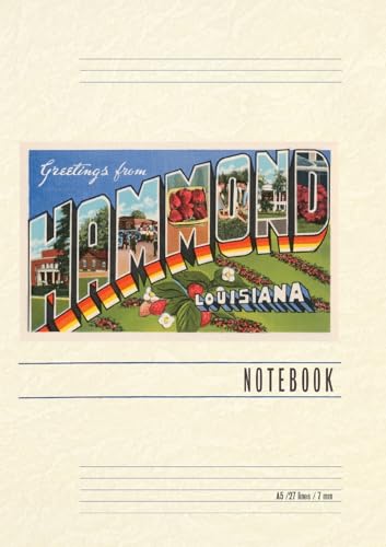 Vintage Lined Notebook Greetings from Hammond, Louisiana