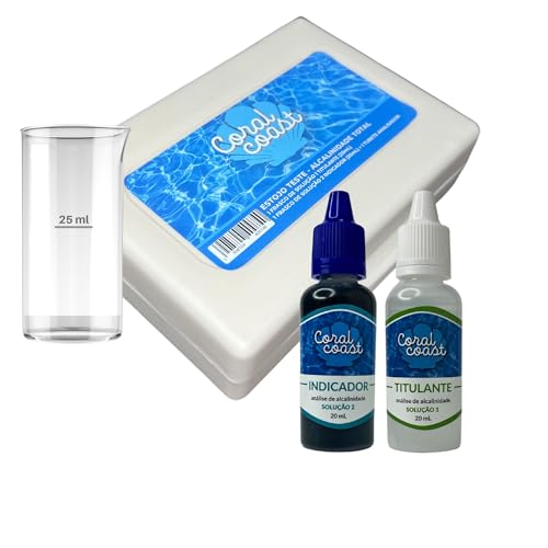 Estojo Medidor Alcalinidade CORAL COAST Kit Limpeza Manutenção Piscina Água Cristalina Verão