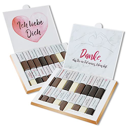 Juego de pegatinas para Merci Chocolate – Amor I con pegatinas preimpresas I Diseño de mármol I autoadhesivo I Idea de regalo creativo I Individual I sin chocolate I dv_980