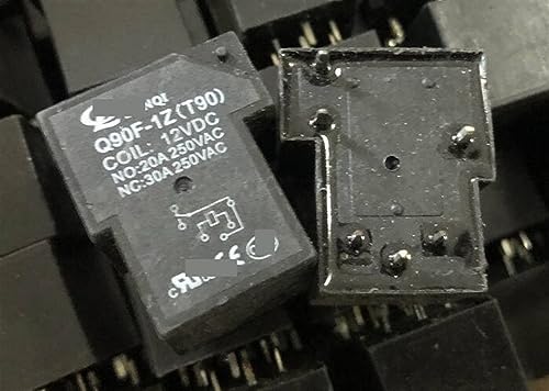 Relé T-90 Q90F-1Z 12VDC de 6 pines y 30A para control de energía en placas con circuito PCB