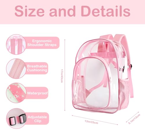 Personalized Clear Backpacks with Name, Custom Letter Clear Backpack for Gifts, with Reinforced Strap & Large Capacity PVC Transparent Waterproof Backpacks for Travel Camping Work2