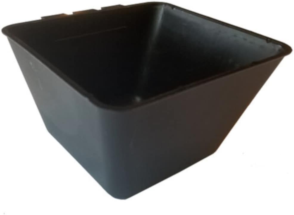 Cage Cups Square 1.2 Quart / 38 fl oz Water Dish for Poultry, Dogs, Cats, Hanging Feed & Water Cage Cups (8, White)