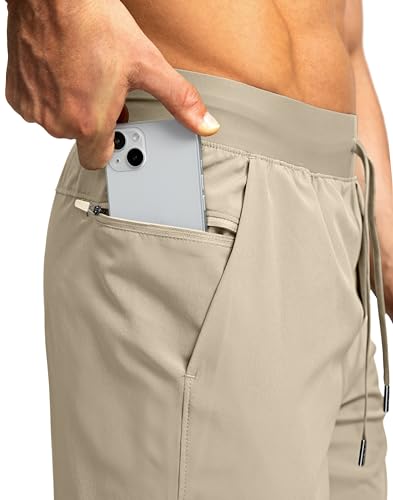 Image of Soothfeel Men's Running Shorts with Zipper Pockets 9 inch / 7 inch / 5 inch Quick Dry Eight Basketball Gym Workout Athletic Shorts