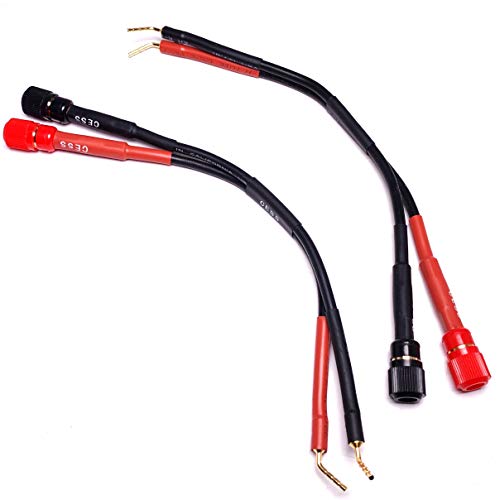 CNCESS Adaptador banana 2mm tornillo a 4mm hembra 6 pulg 2 pzas miniatura 3
