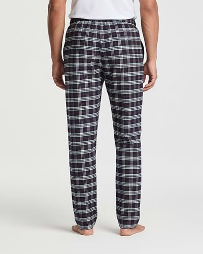 Image of Real Essentials 3 Pack: Men's Soft Cotton Flannel Pajama Pants PJ Lounge Bottoms Elastic Waist Pockets (Big and Tall)