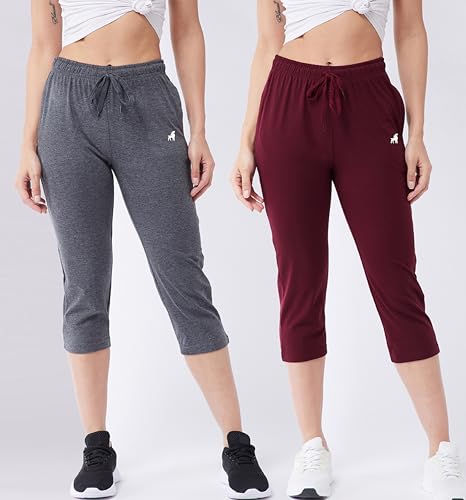 Image of Modeve Women Solid Cotton Blend Capri for summer|| Summer Wear