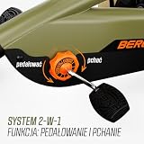 BERG Pedał Gokart Buzzy Retro 2 w 1 z drążkiem przesuwnym, pojazd dziecięcy, bezpieczeństwo i stabilność, zabawka dla dzieci w wieku 2-5 lat