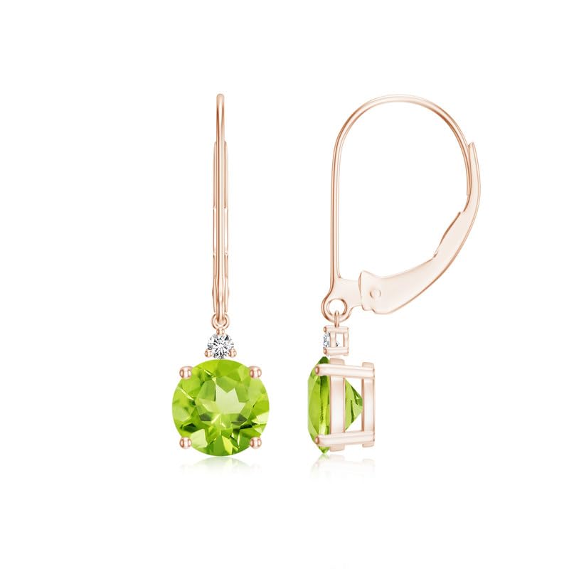 Image of Goldhartz 2 Ct. Natural Amethyst 6 mm Leverback Earrings for Women in 14k Gold Micron Plated 925 Sterling Silver, January Birthstone Dangle Earrings Jewelry for Her