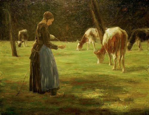 Impression sur toile Max Liebermann Kuhhirtin au style nordique épuré
