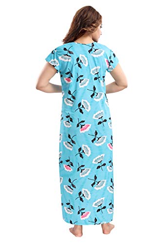 Image of Fabme Women's Satin Floor Length Night Dress Nighty