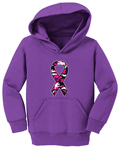 Tcombo Camoflauge Pink Ribbon - Breast Cancer Toddler/Youth Fleece Hoodie2