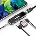 Produktbild USB C Hub für iPad Pro/Air 2018-2021, OBERSTER 6 in 1 USB 3.0 Hub Adapter mit 4K HDMI, PD 100W, USB 3.0 und 3,5mm Audio, SD/TF Kartenleser für iPad Pro/Air, MacBook Pro/Air, Laptop