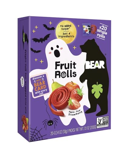 BEAR Halloween Strawberry Fruit Rolls, 7.05 OZ