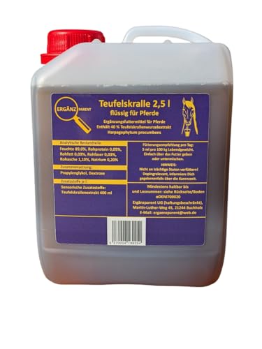 Ergänzparent Teufelskralle für Pferde flüssig Liquid 2 5 Liter Kanister wertvolles Ergänzungsfuttermittel