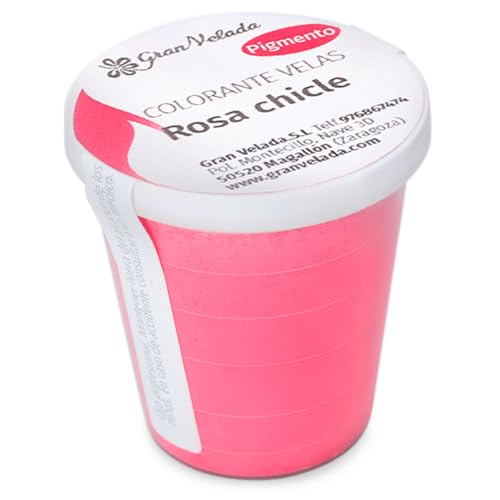 Gran Velada - Colorante en Polvo Rosa Chicle para Velas 30 cc | Uso Artesanal | Pigmento en Polvo para Velas | Variedad de colores