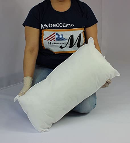 Mybecca 12" W X 20" L Hypoallergenic Pillow Insert In White Polyester #TOP1