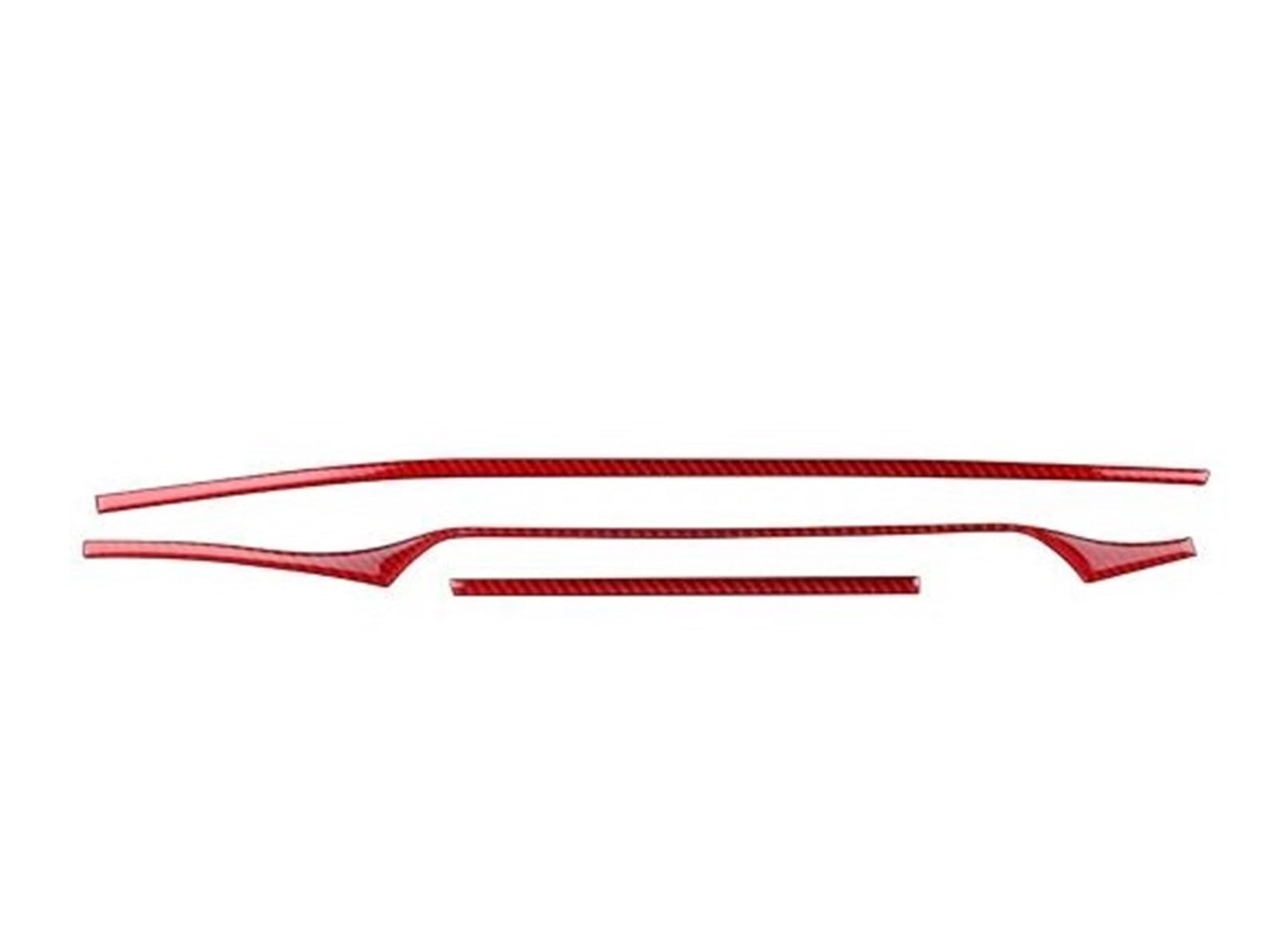 Cfckhpthaz For Lhd Red Carbon Interior Styling Cover Real Soft Carbon Fiber Sticker For Kia For Stinger 2019 2020 2021 2022 2023 Lhd Rhd Car Central Control Strip(For Lhd Red Carbon)