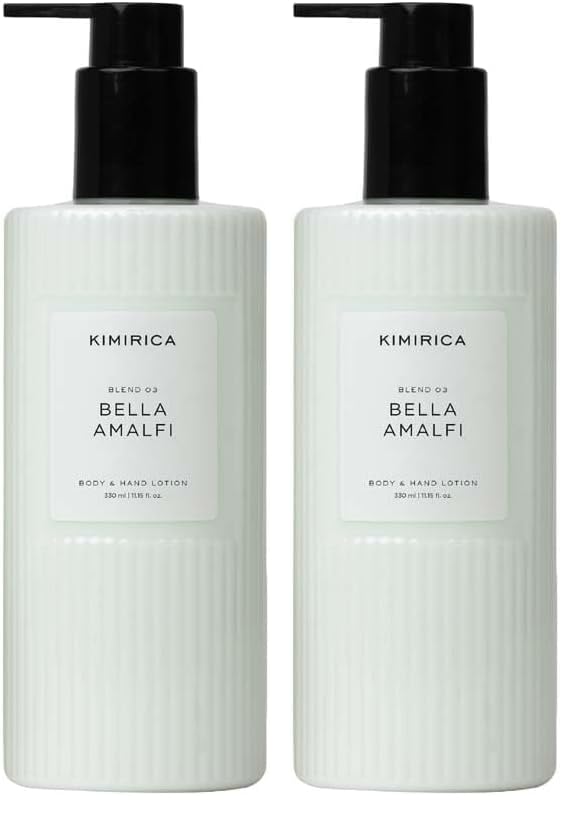 Kimirica BELLA AMAFI HAND & BODY LOTION 330 ml|Enriched with Vetiver, Lavender Flower Water, and natural butters Lightweight, non-greasy & quick-absorbing formula for all skin types (Pack of 2)-image-16