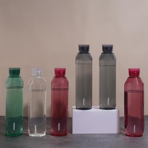 Image of Nayasa Space Plastic Water Bottle 1150 ml | Set of 6 | BPA-Free Fridge Bottle for Home, Office, School, Gym | Leak-Proof & Durable | Multicolor