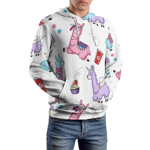 Sweat à capuche alpaga rose UMENG idéal pour cocooning et sorties