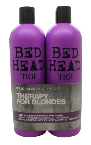 Tigi Bed Head Colour Combat Dumb Blonde Shampoo and Conditioner Duo Set 750 ml