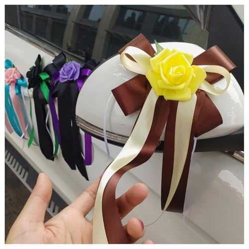Lazos de antena hechos a mano con flores artificiales decorativas 2