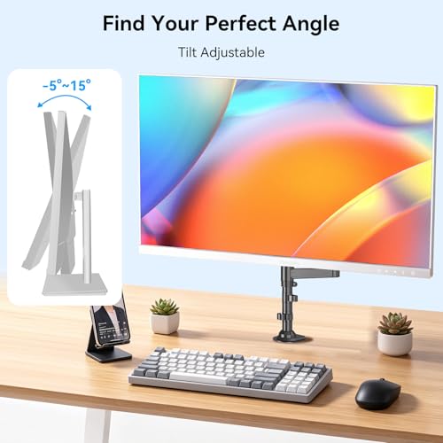 Image of 27 inch Computer Monitor, 2k QHD(2560 * 1440P) 100Hz IPS Screen PC Monitor, Built-in Speakers, Wall Mountable Installs USBC HDMI 2.0 DP 1.4-White