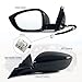 Lqito Left Driver Side Mirror Fits 2023 2024 2025 Honda Accord with Power Glass without Heated without turn signals without Blind Spot Match Black (3Pins)
