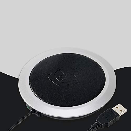 PU Heat-Resistant Electric Insulation Coaster USB Warm Cup Mat Warmer Pad Electric Beverage (Tea,Water,Cocoa,Soup or Milk) Heater Surface for Home Office Use - Thumbnail 2