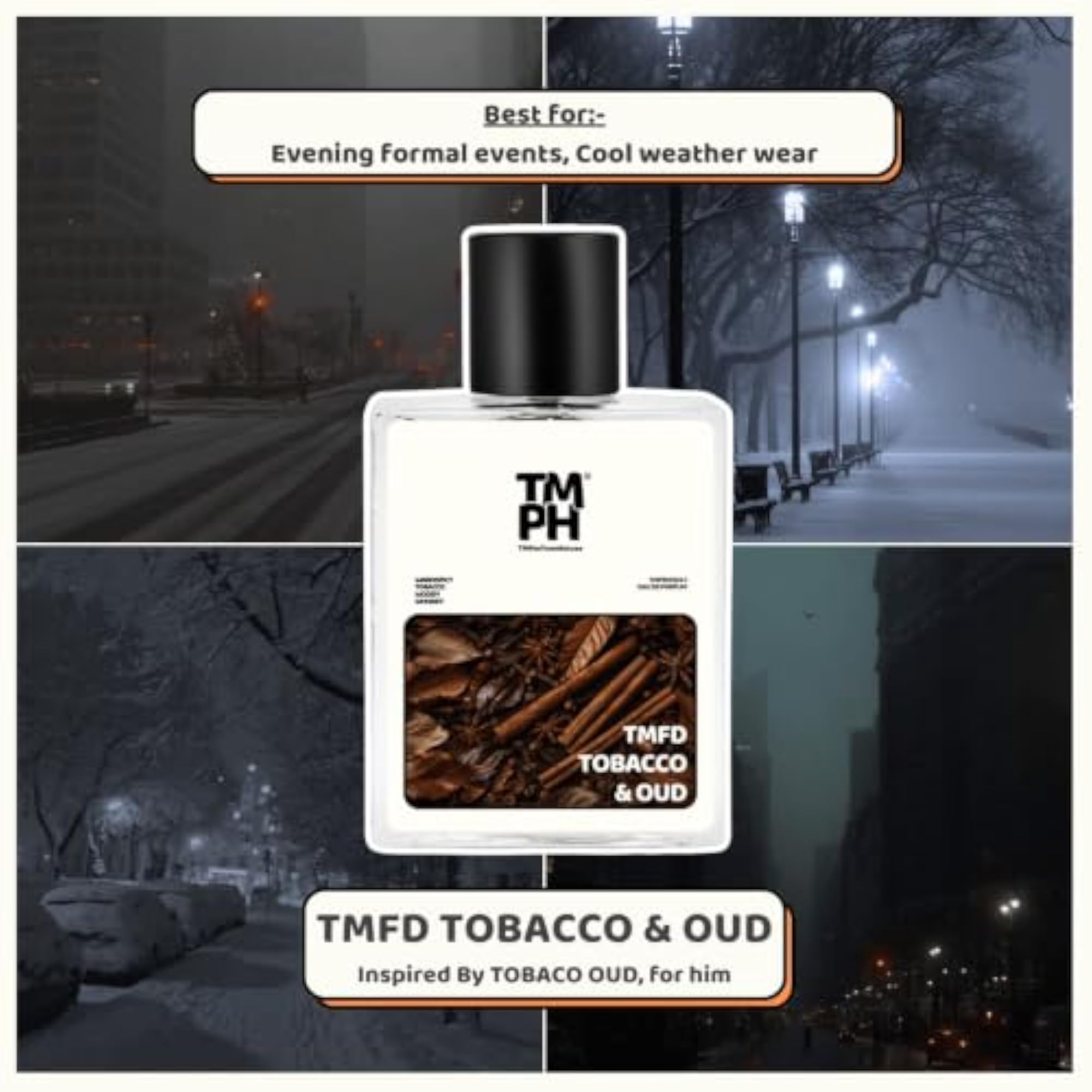 Tmfd Tobacco & Oud EDP for Men, Luxury Gift