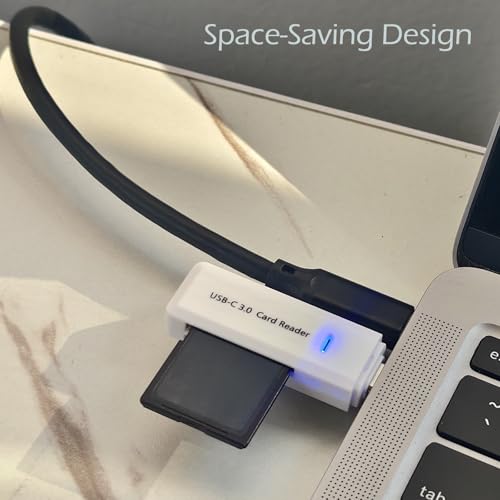 Image of Micro SD Card Reader, 5Gbps 2-in-1 USB C Memory Card Reader for Digital Camera, SD Card Viewer with Dual Slot for SD, SDHC, SDXC, Micro SD, MicroSDHC, Micro SDXC, MMC, RS-MMC, TF Card (White)