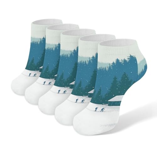 YXNJOIB Nordic Winter Ski Socks 5-Pack