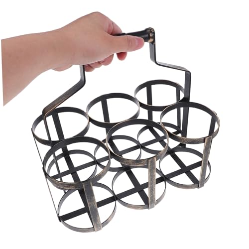 Panier à bouteilles de vin en métal au design rétro soigné