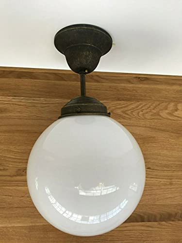 HUIJK Hängelampe Deckenlampe Jugendstil Antik Messing Glas Art déco...