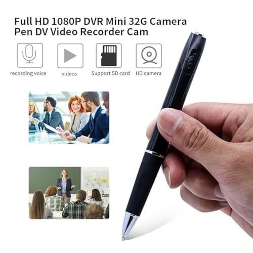 Image of securinnov 1080P Full HD Spy Pen Camera | Invisible Lens for Secret Evidence & Operations | Professional Hidden Video & Audio Recorder for Home Office & Meetings | Indoor Outdoor Usage (Pen Camera)