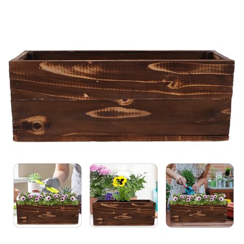 Jardinera de madera resistente CANIGHT de diseño rústico duradero 8