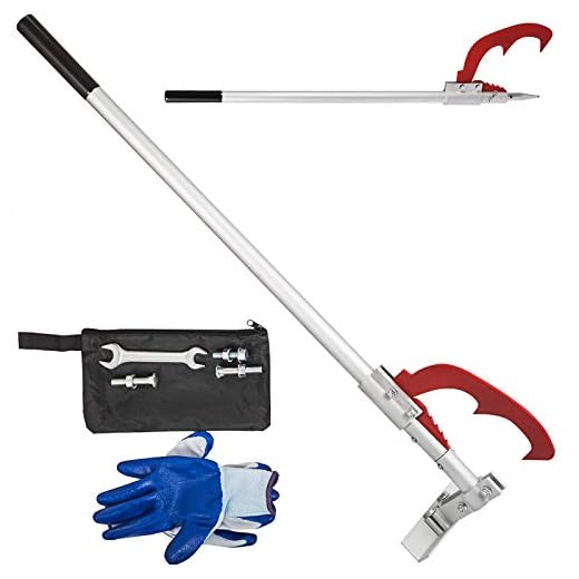 Happybuy 47" Timberjack with Jack Handle Cant Hook Aluminum Log Jack Log Lifter Alloy for Felling and Logging