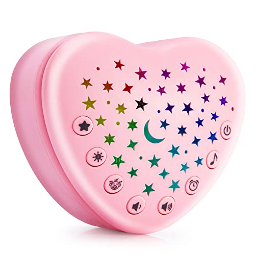 Image of A13 White Noise Machine & Baby Sleep Soother with 15 Soothing Sounds & Projector LED Star Night Light, Cry Sensor, Rechargeable, Portable for Baby Gifts, Children, Toddlers