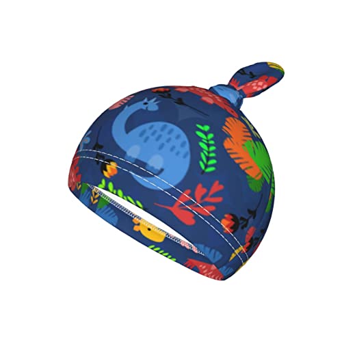 Image of Cartoon Dinosaur Newborn Swaddle Blankets with Hat Sets Newborn Receiving Blanket for Boy Girl Swaddle Sack Shower Infant Gift