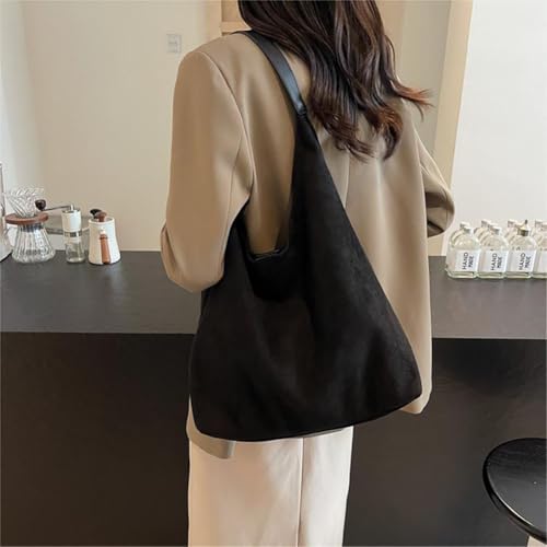 Bolsos hobo retro para mujer, de ante, informales y espaciosos, bandoleras y bolsos de mano miniatura 3