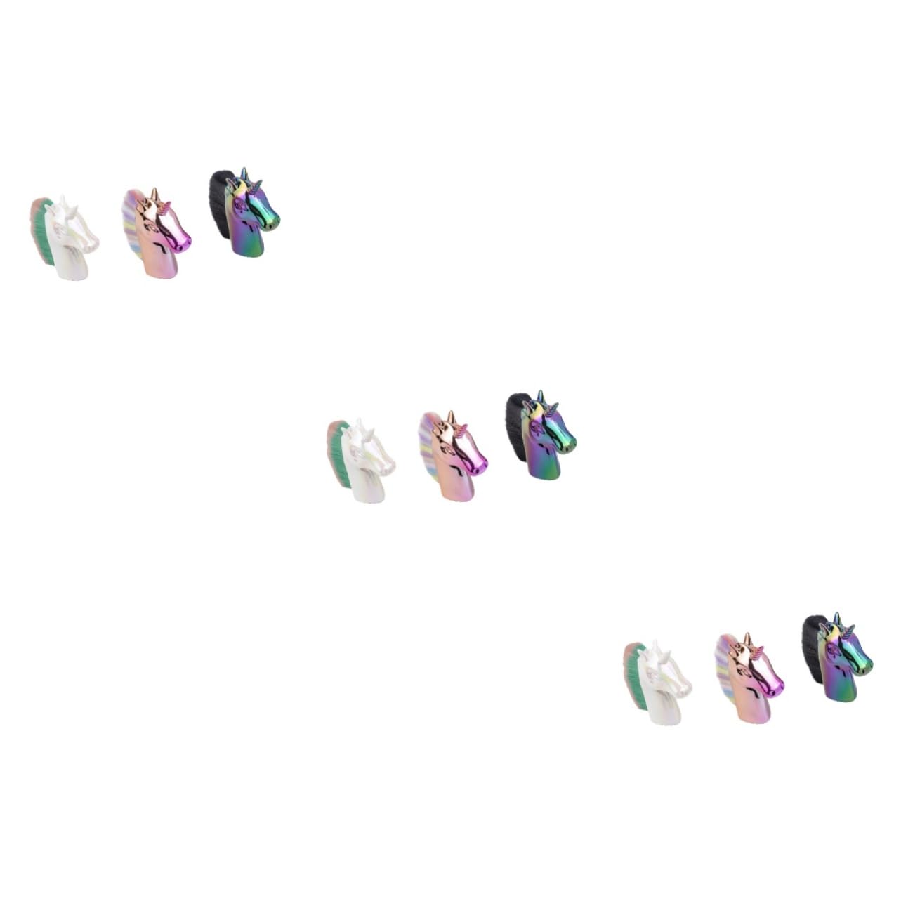 Healvian 9piezas Cepillos De Limpiar Uñas Unicornio Para Arte De Uñas y Manicura Diseño Ergonómico y Duradero Para Limpieza
